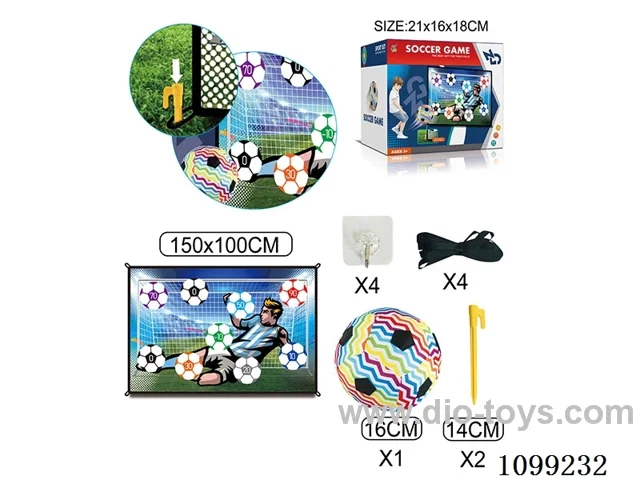 Soccer goal dart cloth set single ball