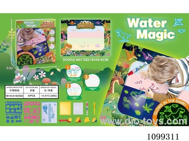 Glow-in-the-dark Water Canvas (Dinosaur Paradise)