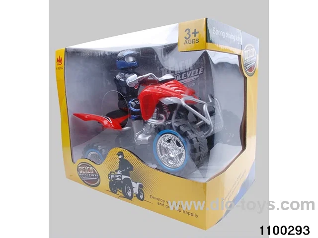 inertial motorbike with light in window box