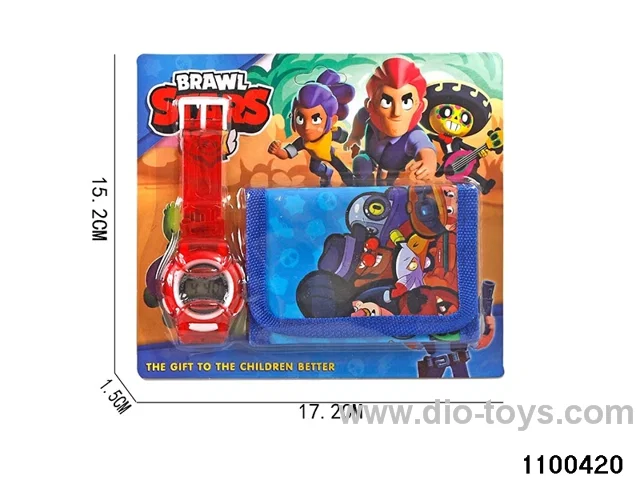 Wallet + electronic watch in Blister card