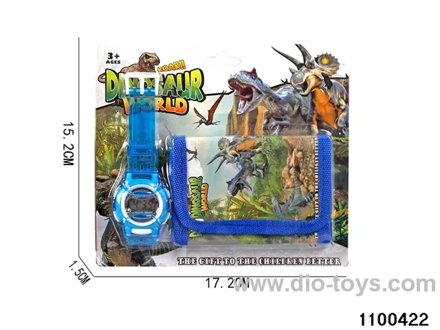 Wallet + electronic watch in Blister card
