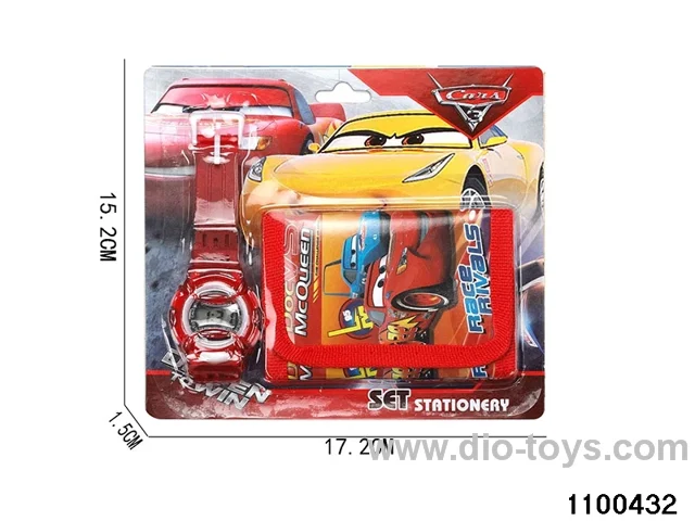Wallet + electronic watch in Blister card