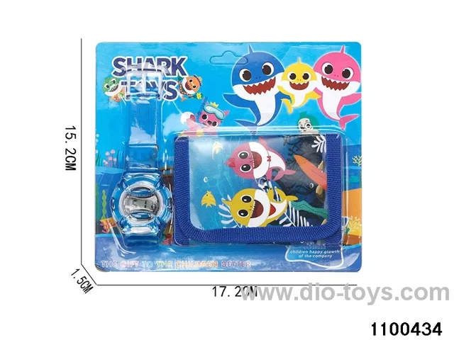 Wallet + electronic watch in Blister card