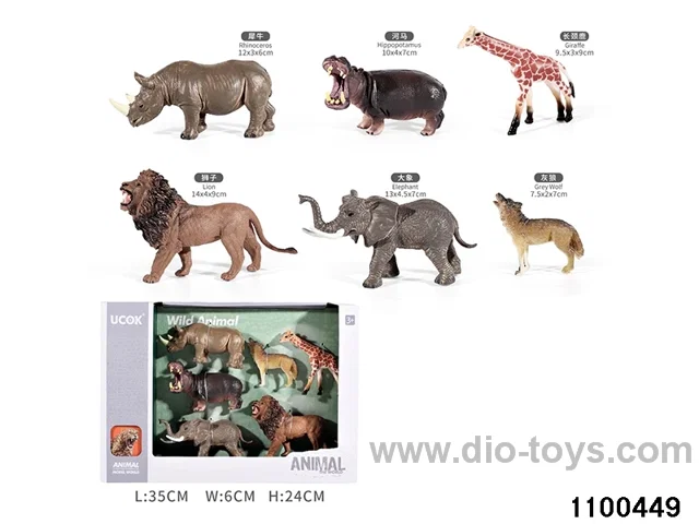 6pcs Animal Set in window box