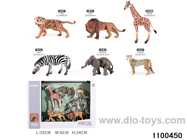 6pcs Animal Set in window box