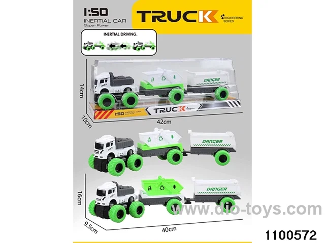 inertial tractor-trailer in PVC cover