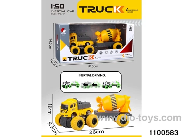inertial tractor-trailer in window box