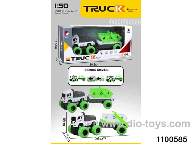 inertial tractor-trailer in window box