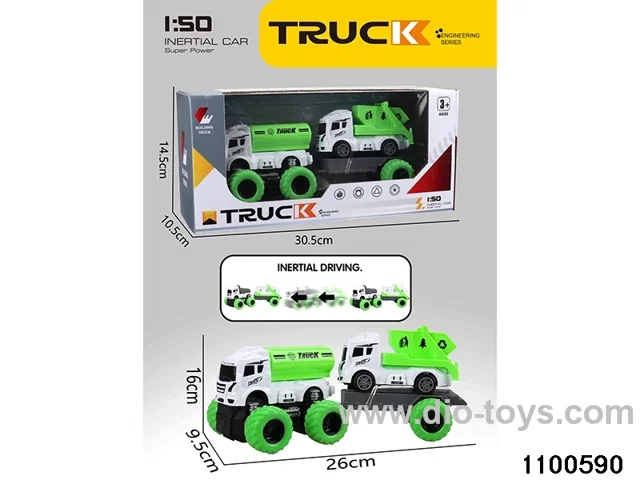 inertial tractor-trailer in window box