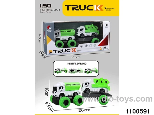 inertial tractor-trailer in window box