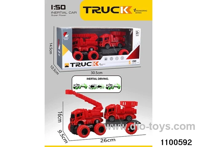 inertial tractor-trailer in window box