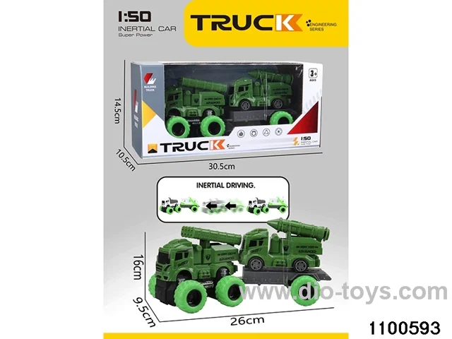 inertial tractor-trailer in window box