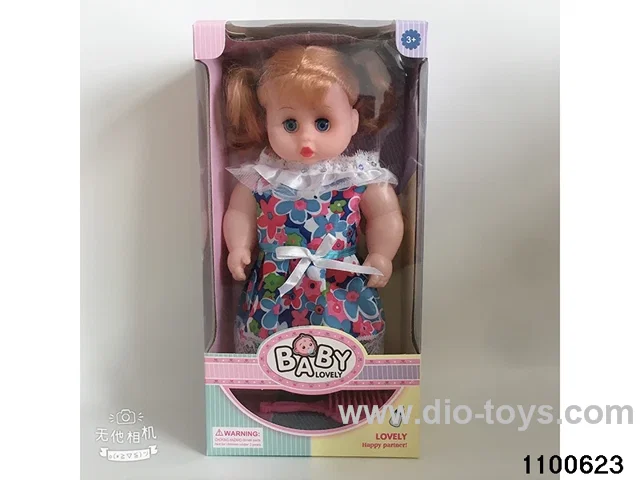 13 inch musical girl in window box