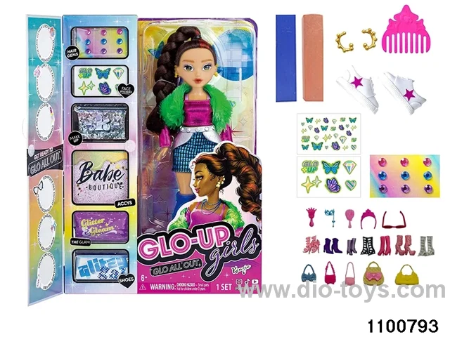 10 inch 12 jointed doll set in window box