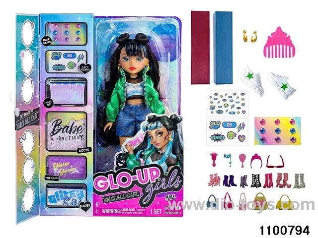 10 inch 12 jointed doll set in window box