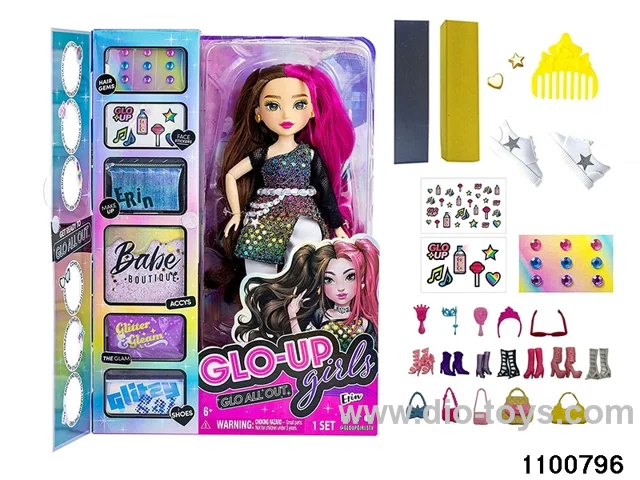10 inch 12 jointed doll set in window box