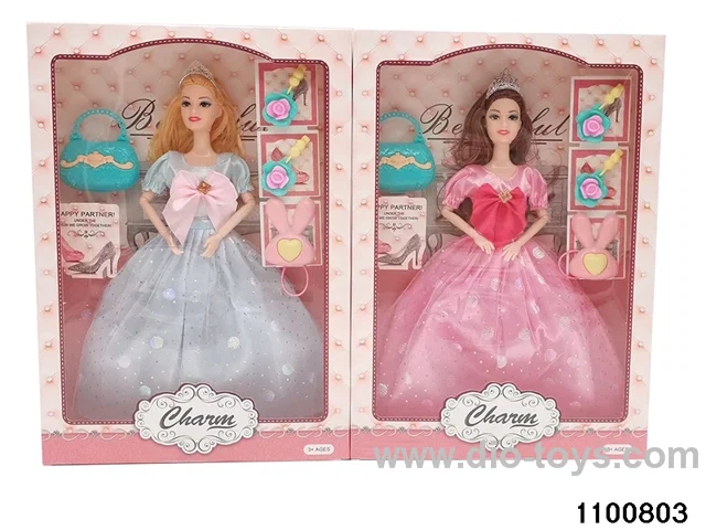 11.5 inch 9 jointed doll set in window box