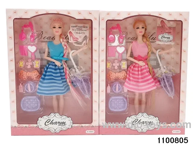 11.5 inch 9 jointed doll set in window box