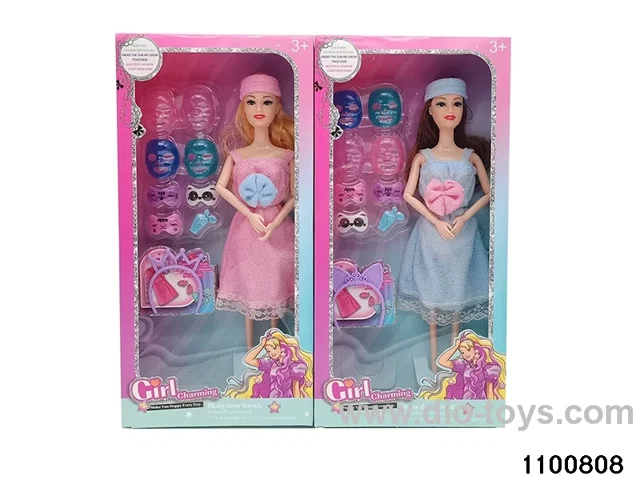 11.5 inch 9 jointed doll set in window box