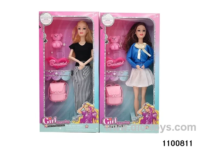 11.5 inch 9 jointed doll set in window box