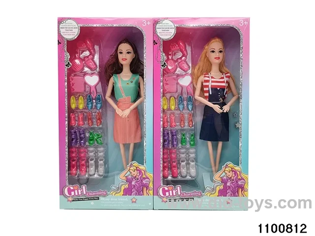 11.5 inch 9 jointed doll set in window box