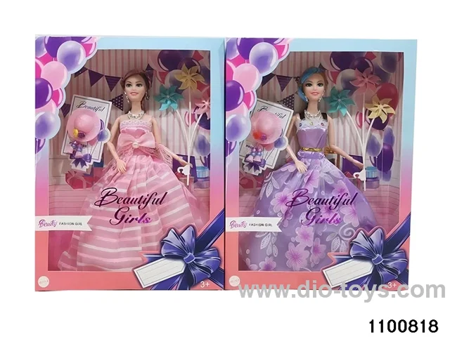 11.5 inch 9 jointed doll set in window box