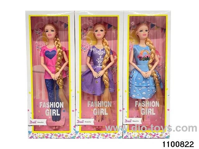 11.5 inch 9 jointed doll set in window box