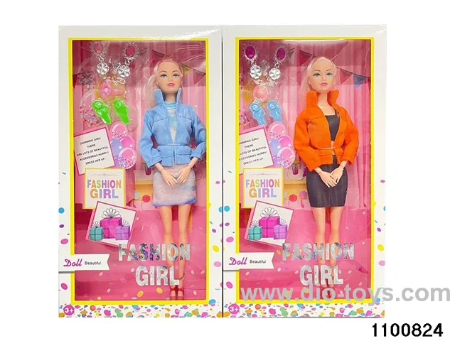 11.5 inch 9 jointed doll set in window box