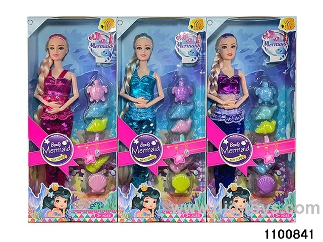 14 inch 9 jointed mermaid barbie in window box