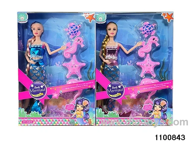 14 inch 9 jointed mermaid barbie in window box