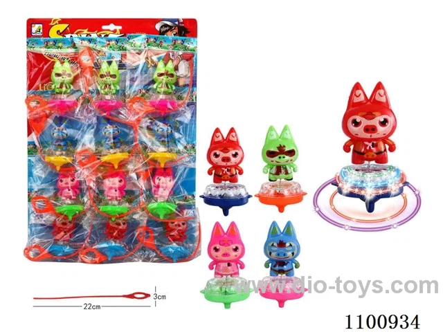 Pig man Cat series pull ruler light gyro