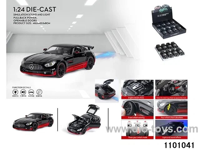 1:24 pull back car in display box