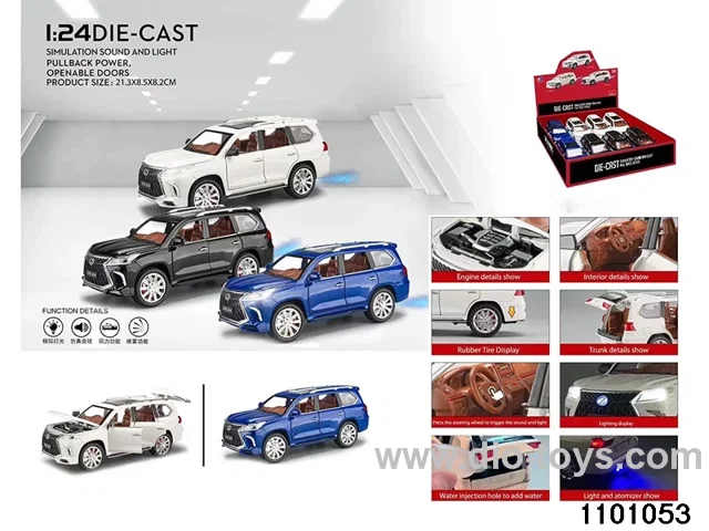 1:24 pull back car in display box