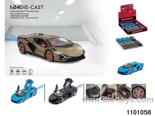 1:24 pull back car in display box