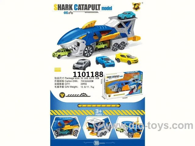 SHARK CATAPULT CAR IN COLOR BOX
