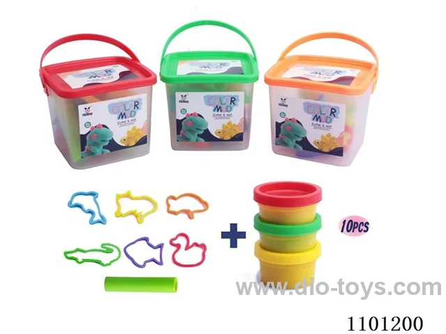 10PCS barreled clay set (3 bottles of 25g clay +7 accessories)