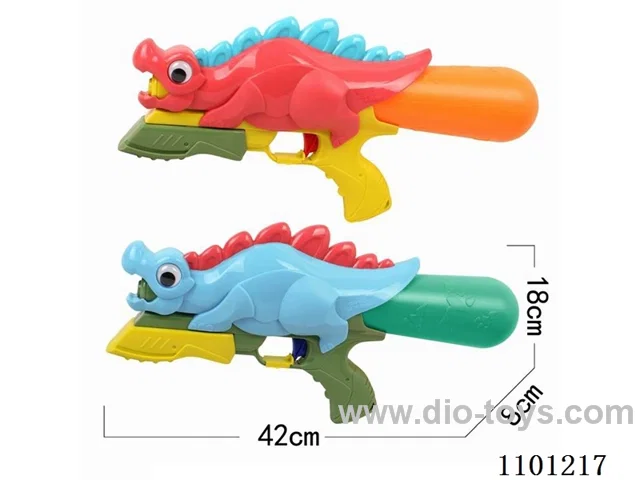 Stegosaurus pneumatic water gun Red blue 2 color