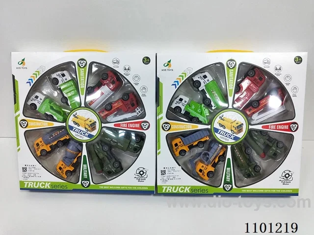 8 pieces of Pull-back Engineering/Fire/Sanitation/Military (4-color assembly)