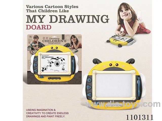 Bee magnetic black and white writing pad