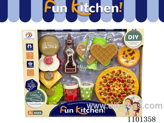 Play House Burger Pizza Food Set (Boxed)