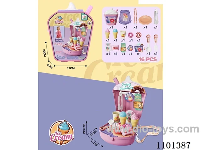 One-shoulder ice cream storage bag for playhouse dessert