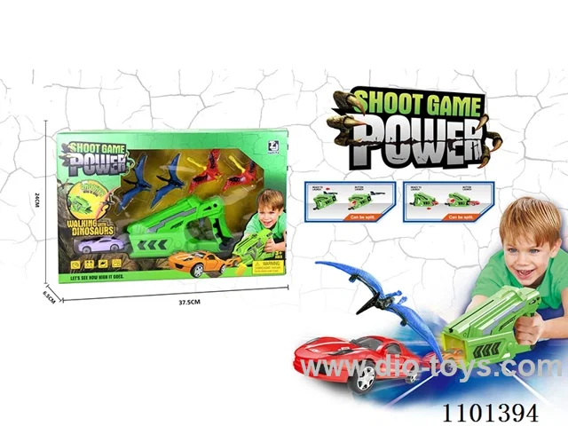 Dinosaur firing gun set