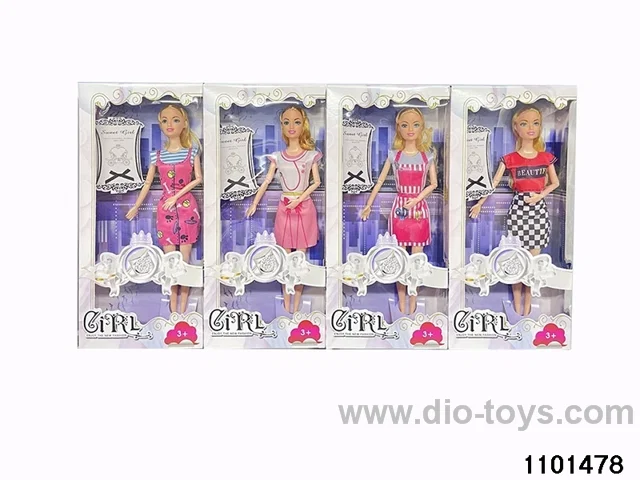 11.5 inch 9 jointed doll set in window box