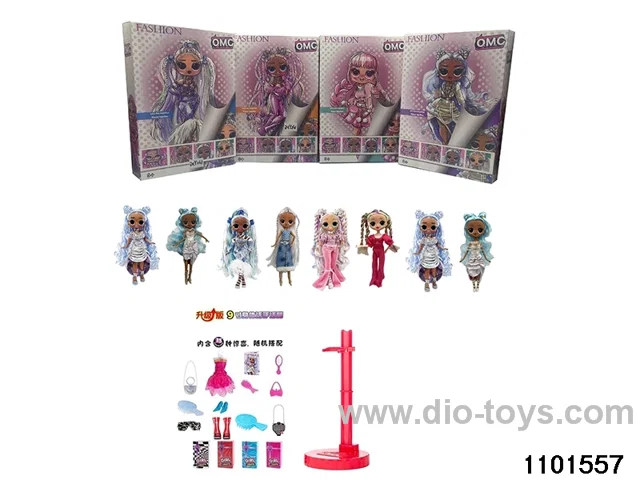 10 inch 12 jointed doll set in color box
