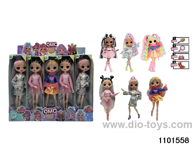 10 inch 12 jointed doll set in display box