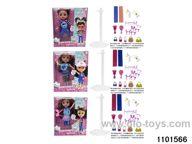 12 inch 12 jointed doll set in window box