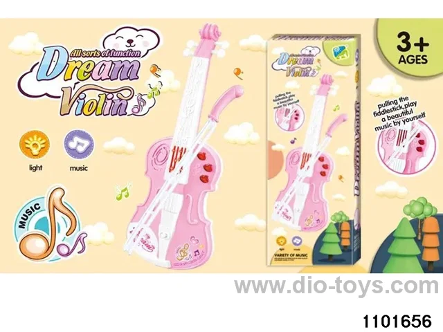 Musical violin in color box