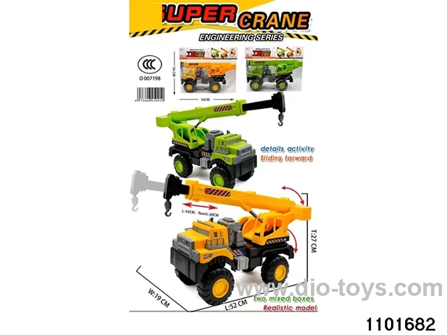Skidding construction vehicle in PVC bag