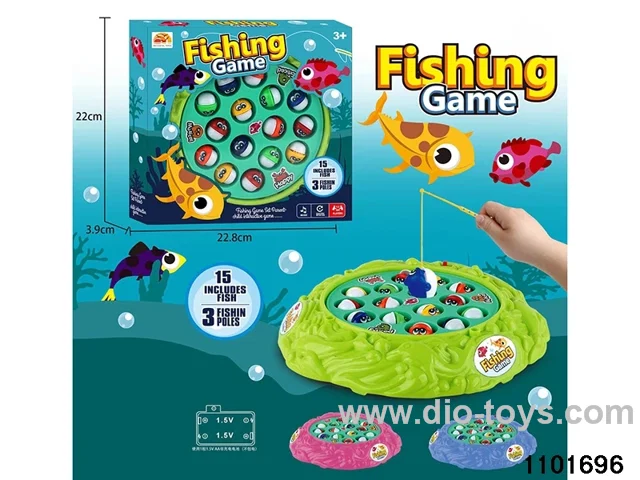 Electric Fishing Toys with music in window box