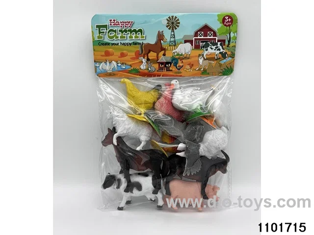 Farm Animal Set in poly bag header